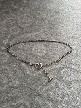 Brighton Silver Heart Toggle Belt